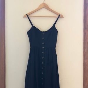Black Button up Reformation Dress